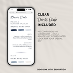 Old Money Navy Wedding Website Template with RSVP | Canva Template