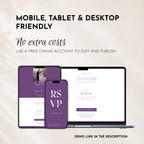Lilac Classic Save the Date Wedding Invitation Website Template
