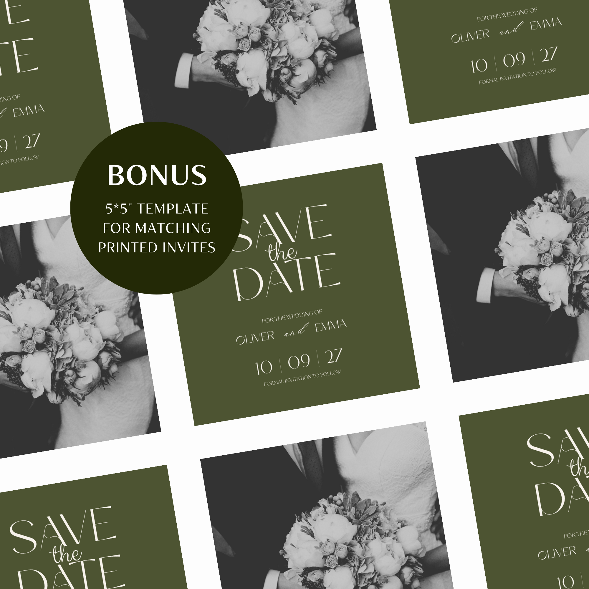 Old Money Olive & Burgundy Wedding Website Template with RSVP | Canva Template