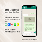 Sage Green Kids Save the Date Website Template | Old Money Style