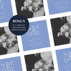 Sky Blue & Cream Wedding Website Template with RSVP | Canva Template