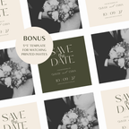 Olive & Cream Wedding Website Template with RSVP | Canva Template
