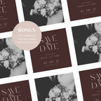 Coffee & Beige Wedding Invitation Website Template with RSVP & Music