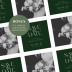Old Money Dark Green Wedding Website Template with RSVP | Canva Template