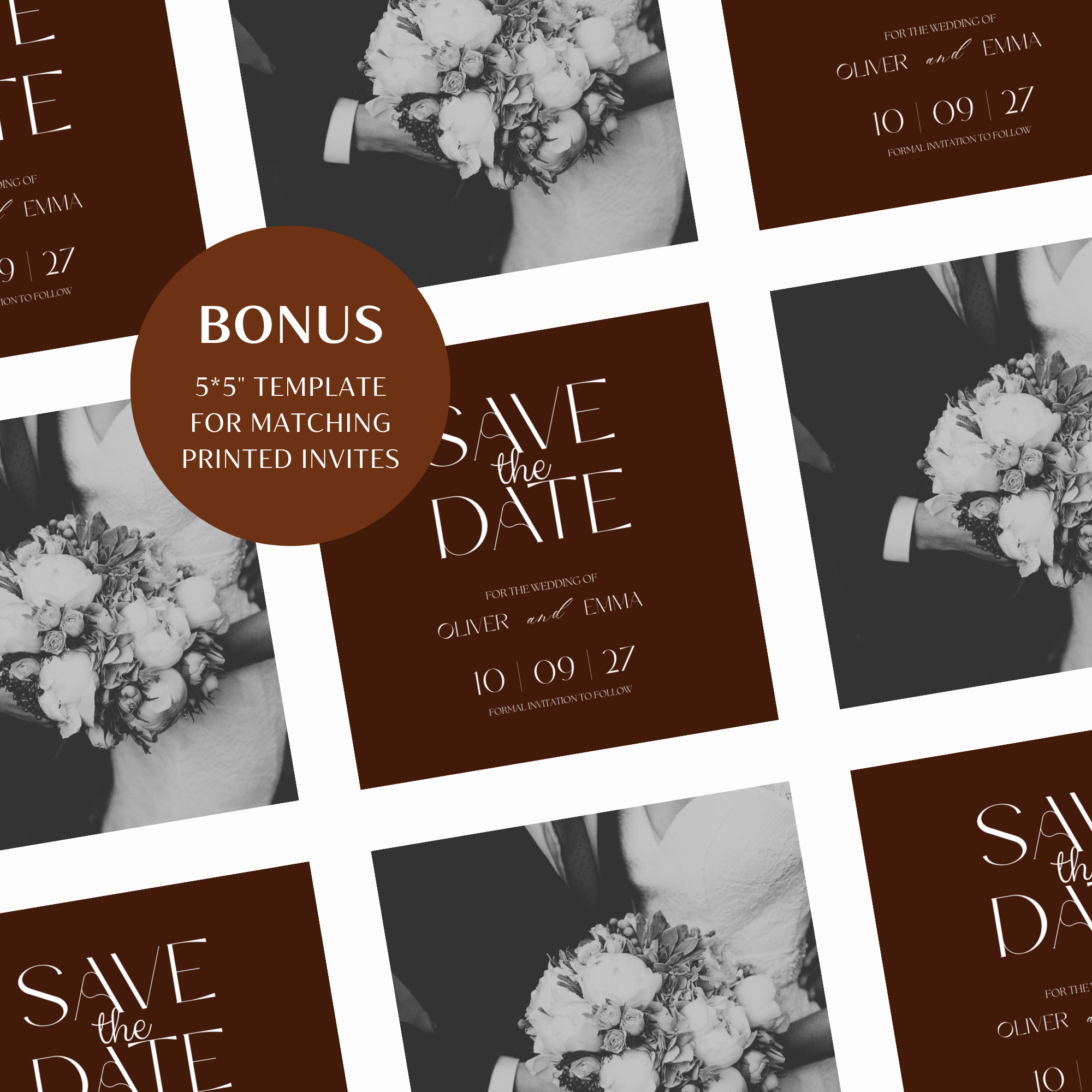 Old Money Chocolate Brown Wedding Website Template with RSVP | Canva Template