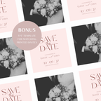 Pink & Champagne Wedding Website Template with RSVP | Canva Template
