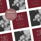 Old Money Deep Cherry Wedding Website Template with RSVP | Canva Template