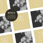 Canary Wedding Invitation Website Template with RSVP & Music