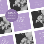 Lavender & Baby’s Breath Wedding Website Template with RSVP | Canva Template