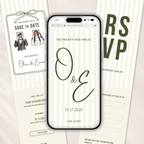 Ivory & Olive Kids Save the Date Website Template | Old Money Style