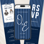 Navy Kids Save the Date Website Template | Old Money Style