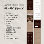 Old Money Mulled Wine Wedding Website Template with RSVP | Canva Template