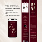 Burgundy Kids Save the Date Website Template | Old Money Style
