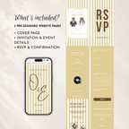 Yellow Kids Save the Date Website Template | Old Money Style