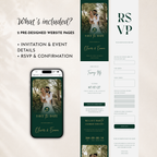 Emerald & Gold Classic Save the Date Wedding Invitation Website Template