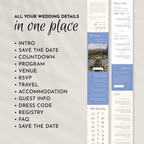 Sky Blue & Cream Wedding Website Template with RSVP | Canva Template