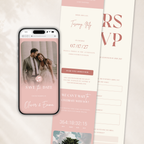 Blush Pink Save the Date Website Template | Classic Wedding Invitation