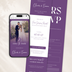 Lilac Save the Date Website Template | Classic Wedding Invitation