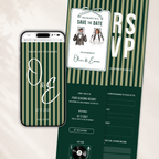 Old Money Emerald Green Kids Wedding Invitation Website for Save the Date