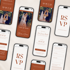 Terracotta Digital Wedding Invitation | Save the Date Website Template
