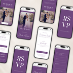 Lilac Digital Wedding Invitation | Save the Date Website Template