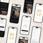 Black & White Digital Wedding Invitation | Save the Date Website Template