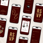 These Kids Save the Date Website in Cabernet Old Money Wedding Style