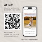 White & Beige Wedding Website Template with RSVP | Canva Template