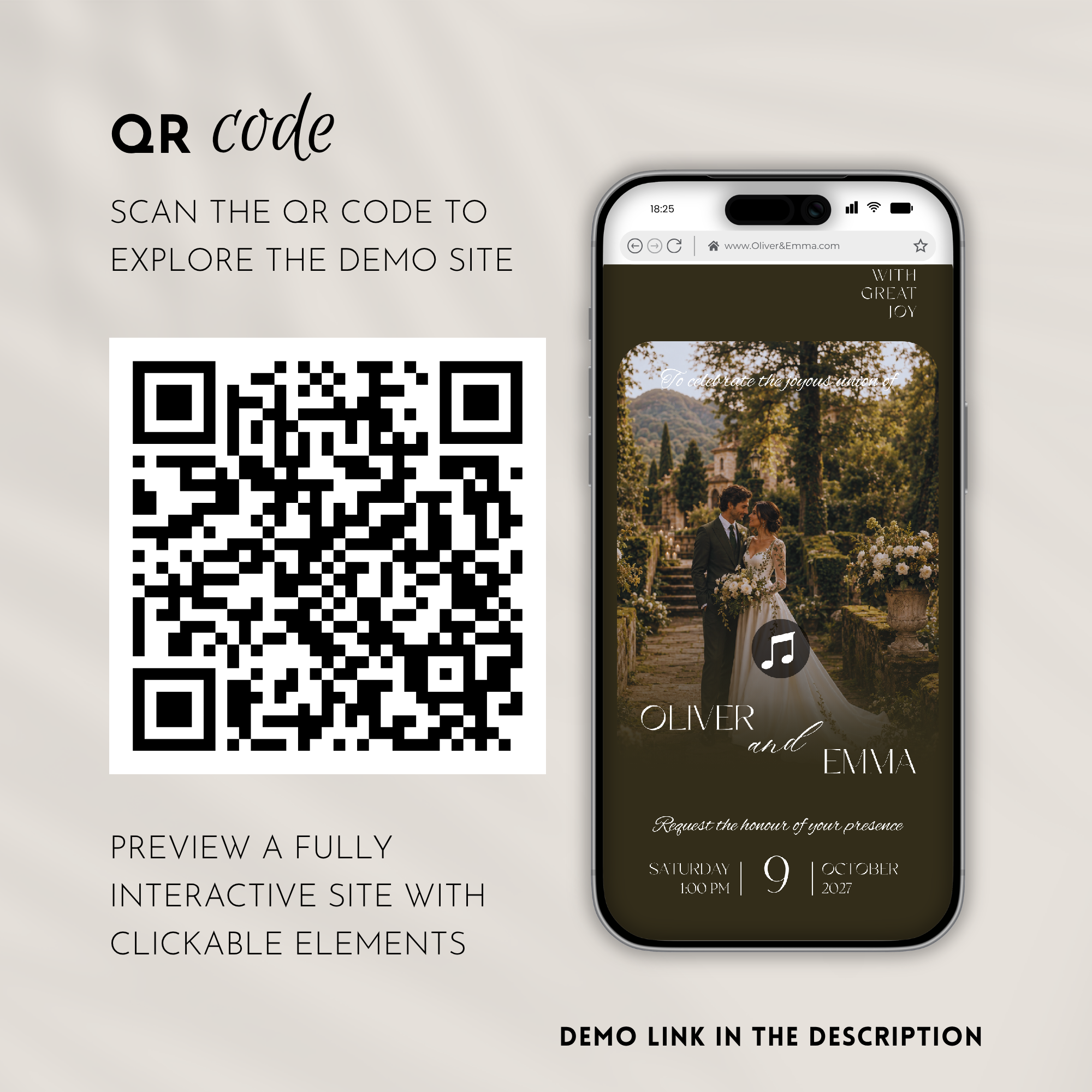 Old Money Forest Moss Wedding Website Template with RSVP | Canva Template