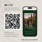 Old Money Dark Green Wedding Website Template with RSVP | Canva Template