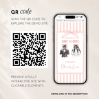 Pearl Blush Kids Save the Date Website Template | Old Money Style