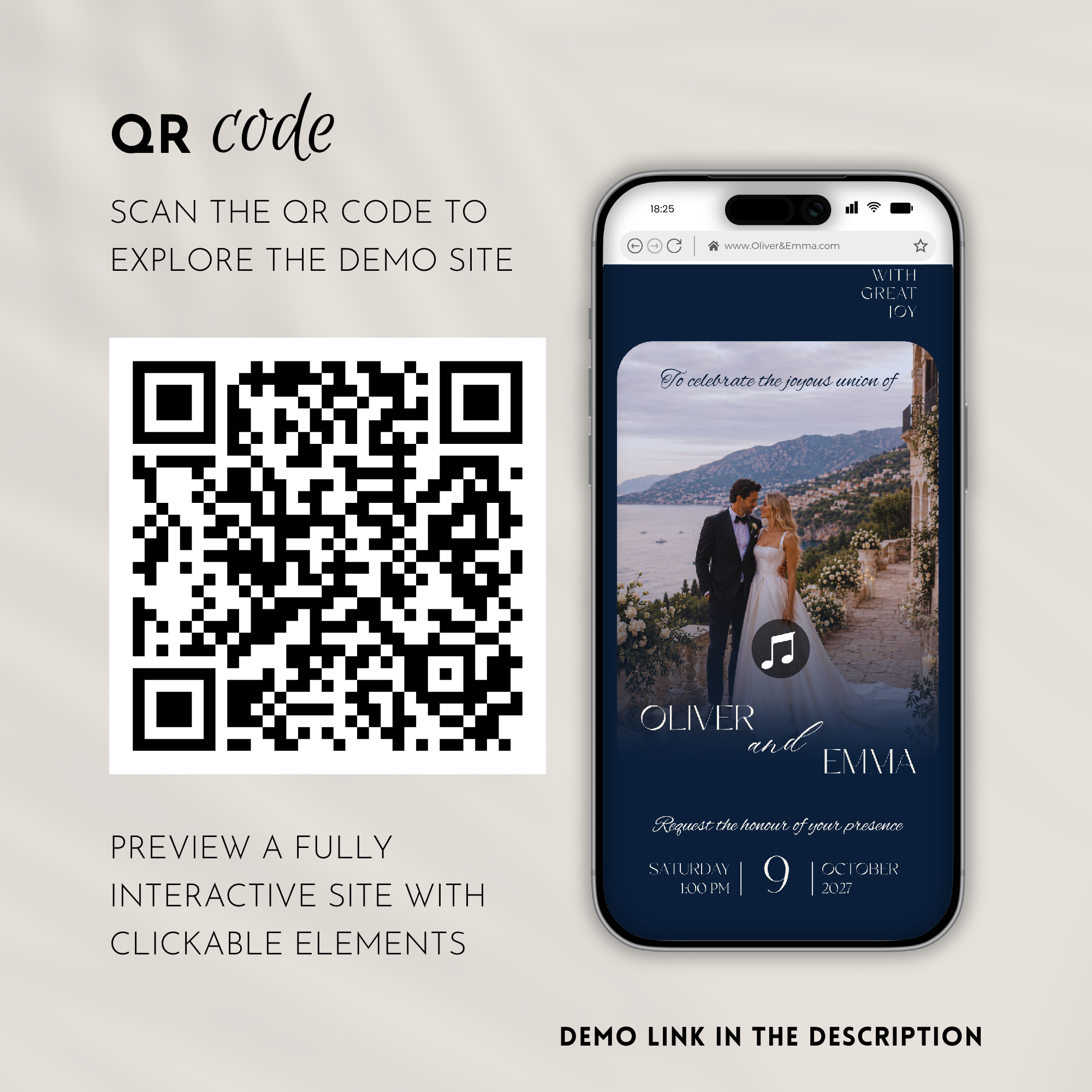 Old Money Navy Wedding Website Template with RSVP | Canva Template