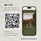 Old Money Olive & Burgundy Wedding Website Template with RSVP | Canva Template