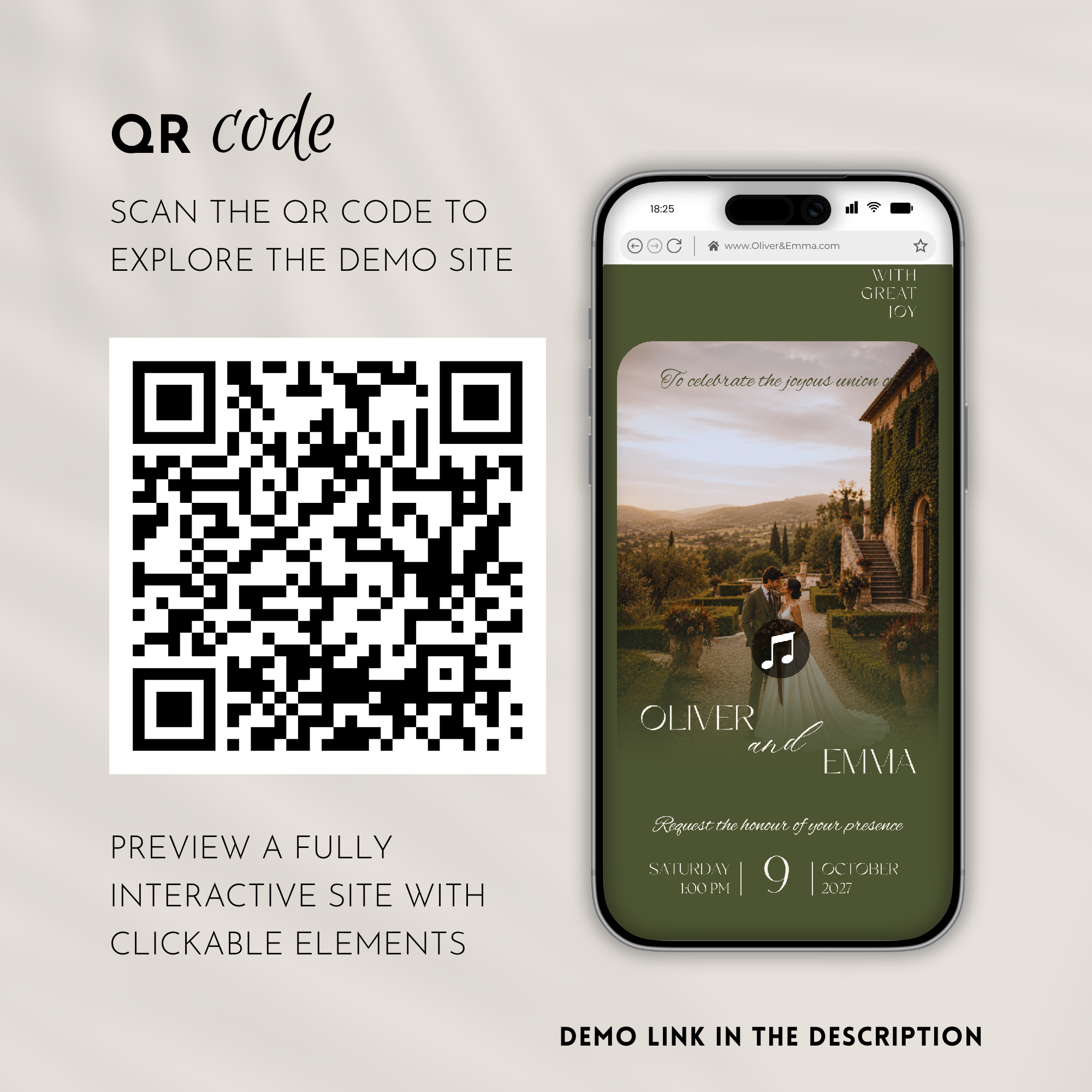 Old Money Olive & Burgundy Wedding Website Template with RSVP | Canva Template