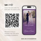 Lilac Classic Save the Date Wedding Invitation Website Template