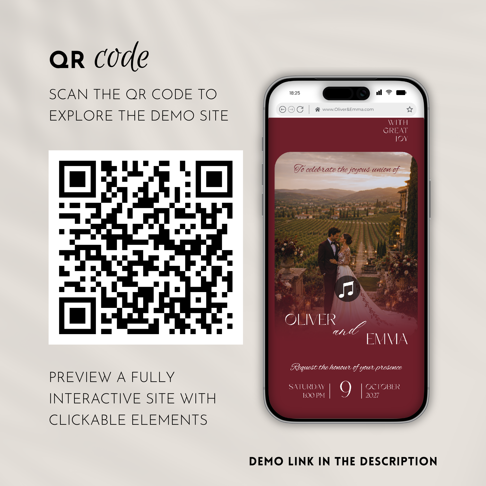 Old Money Deep Cherry Wedding Website Template with RSVP | Canva Template
