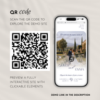 Navy Wedding Website Template with RSVP | Canva Template