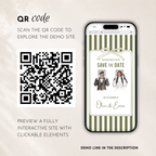 Sage Green Kids Save the Date Website Template | Old Money Style