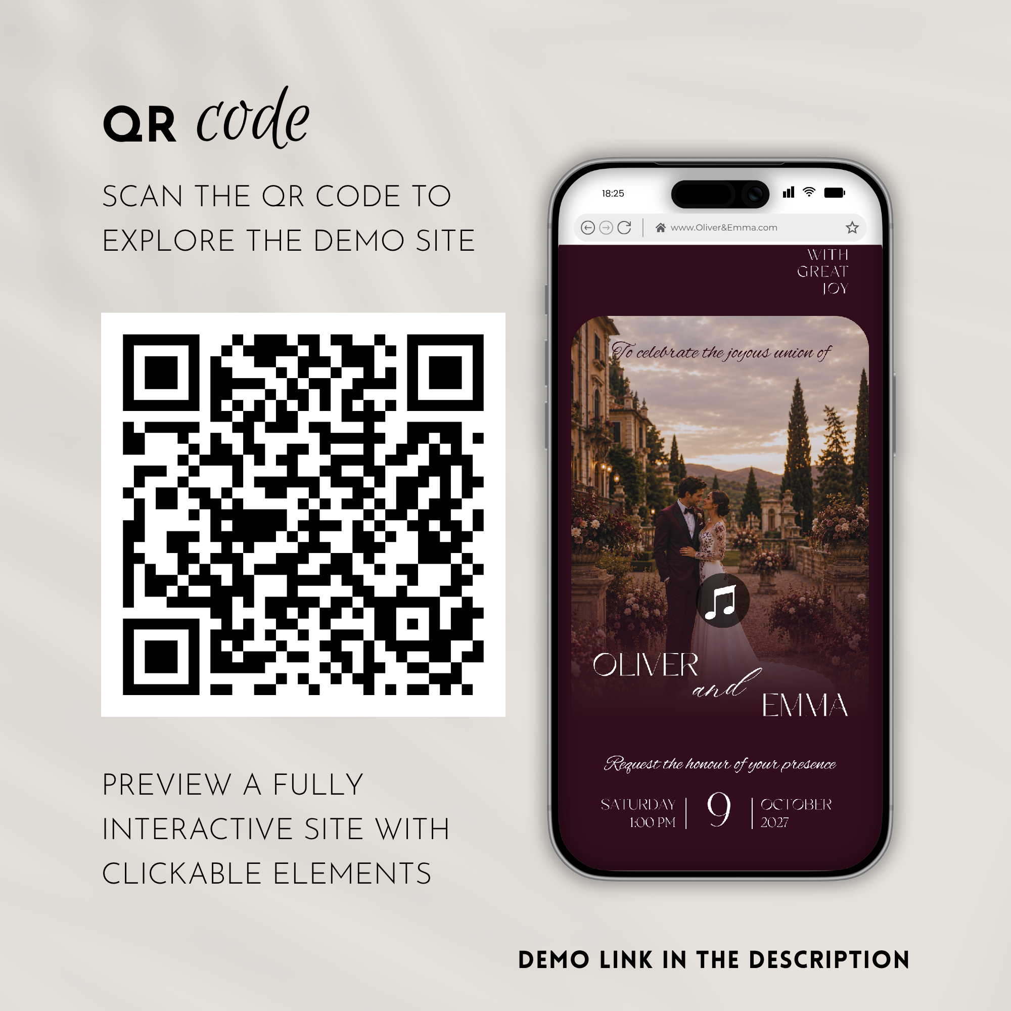 Old Money Plum Wedding Website Template with RSVP | Canva Template