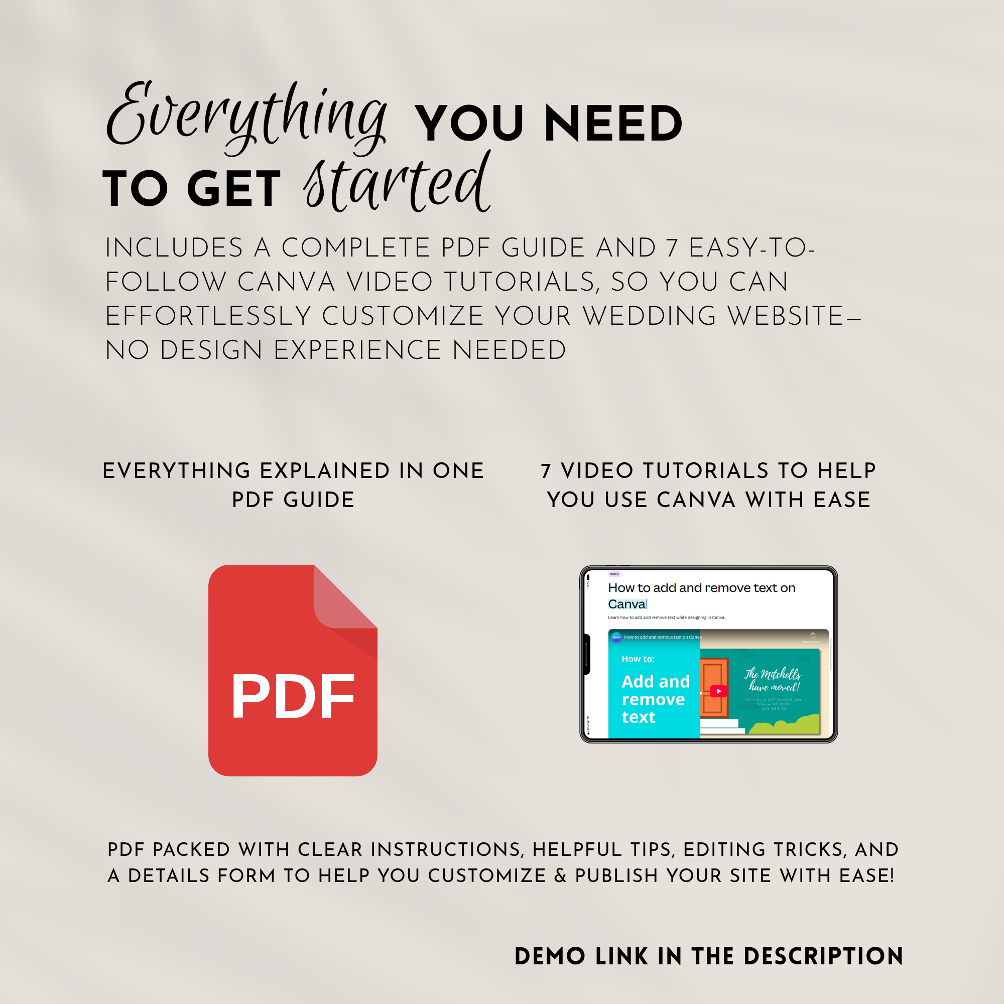Pink & Champagne Wedding Website Template with RSVP | Canva Template