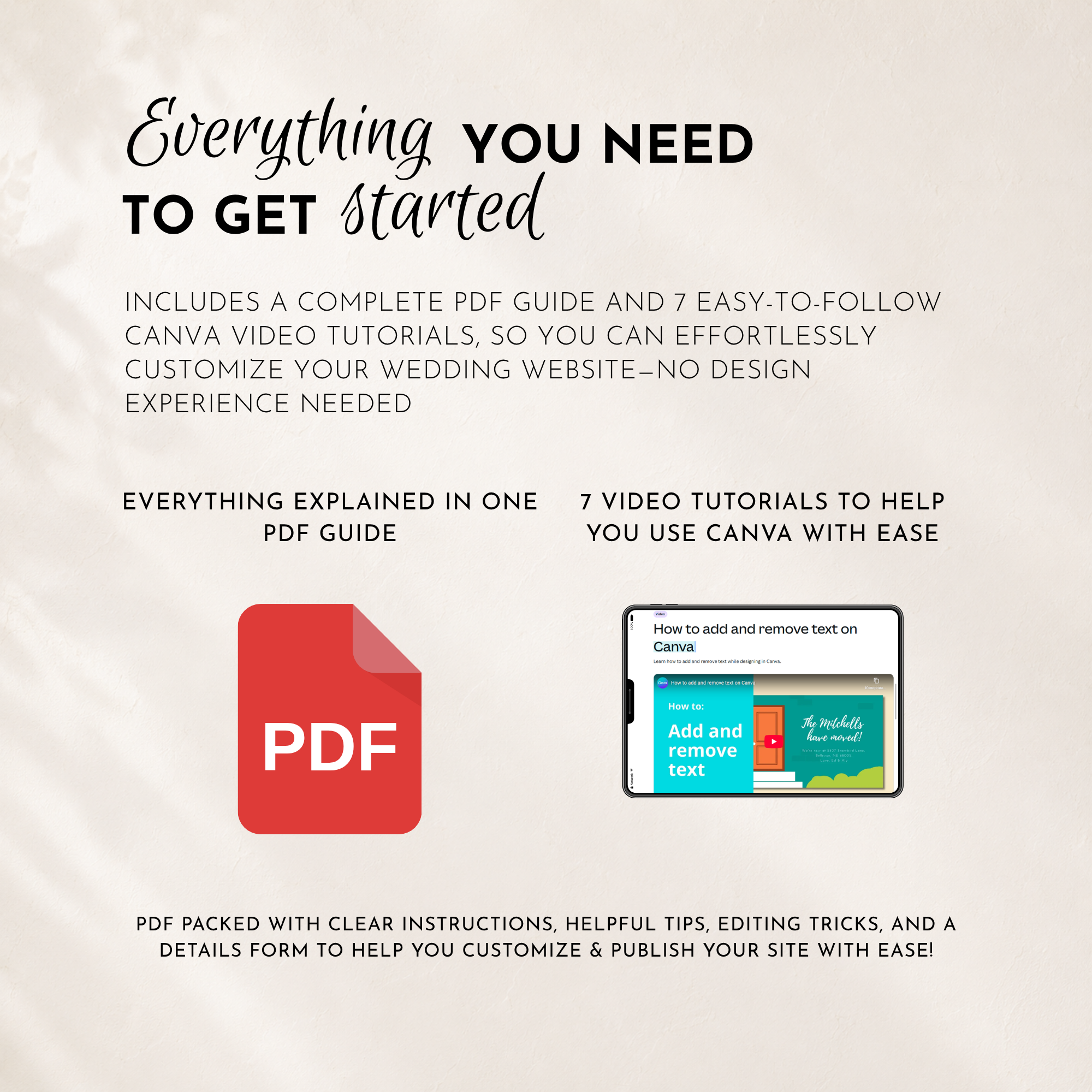 Blush Pink Classic Save the Date Wedding Invitation Website Template