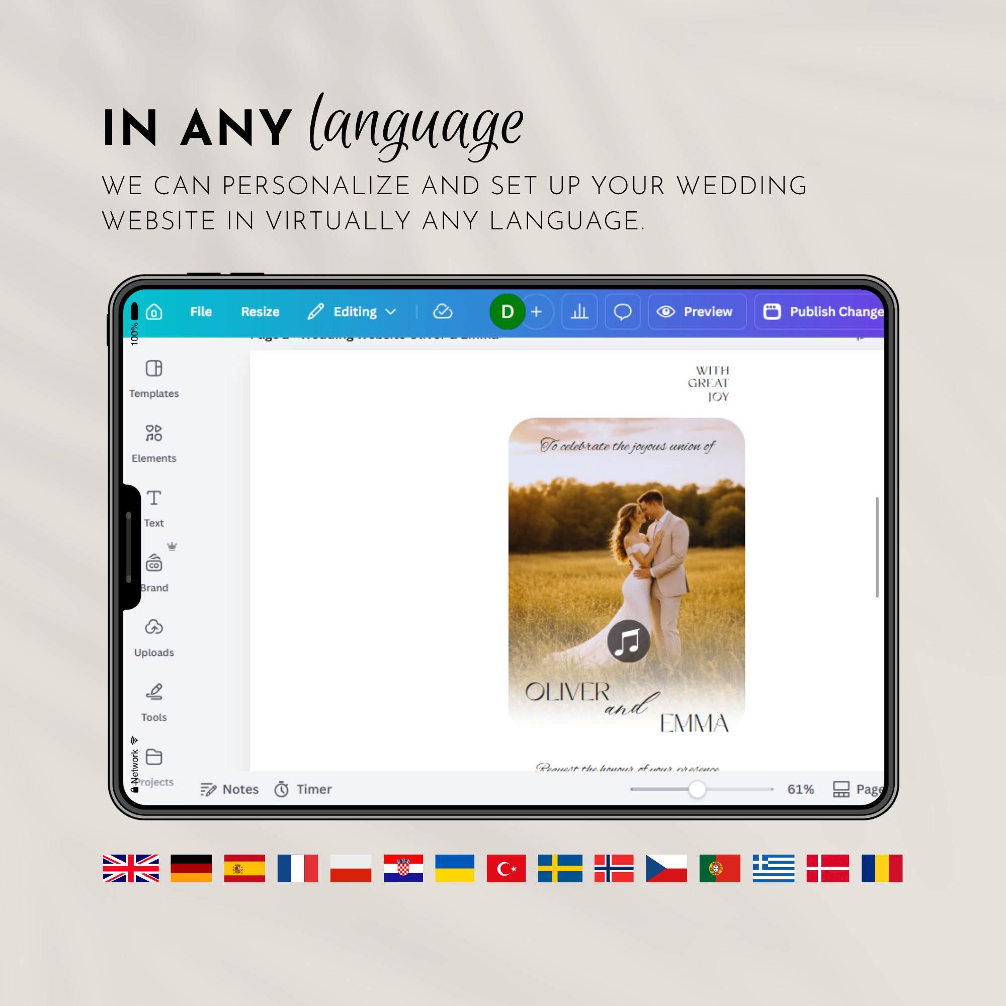 Wedding Website Setup Service | Personalized Canva Website