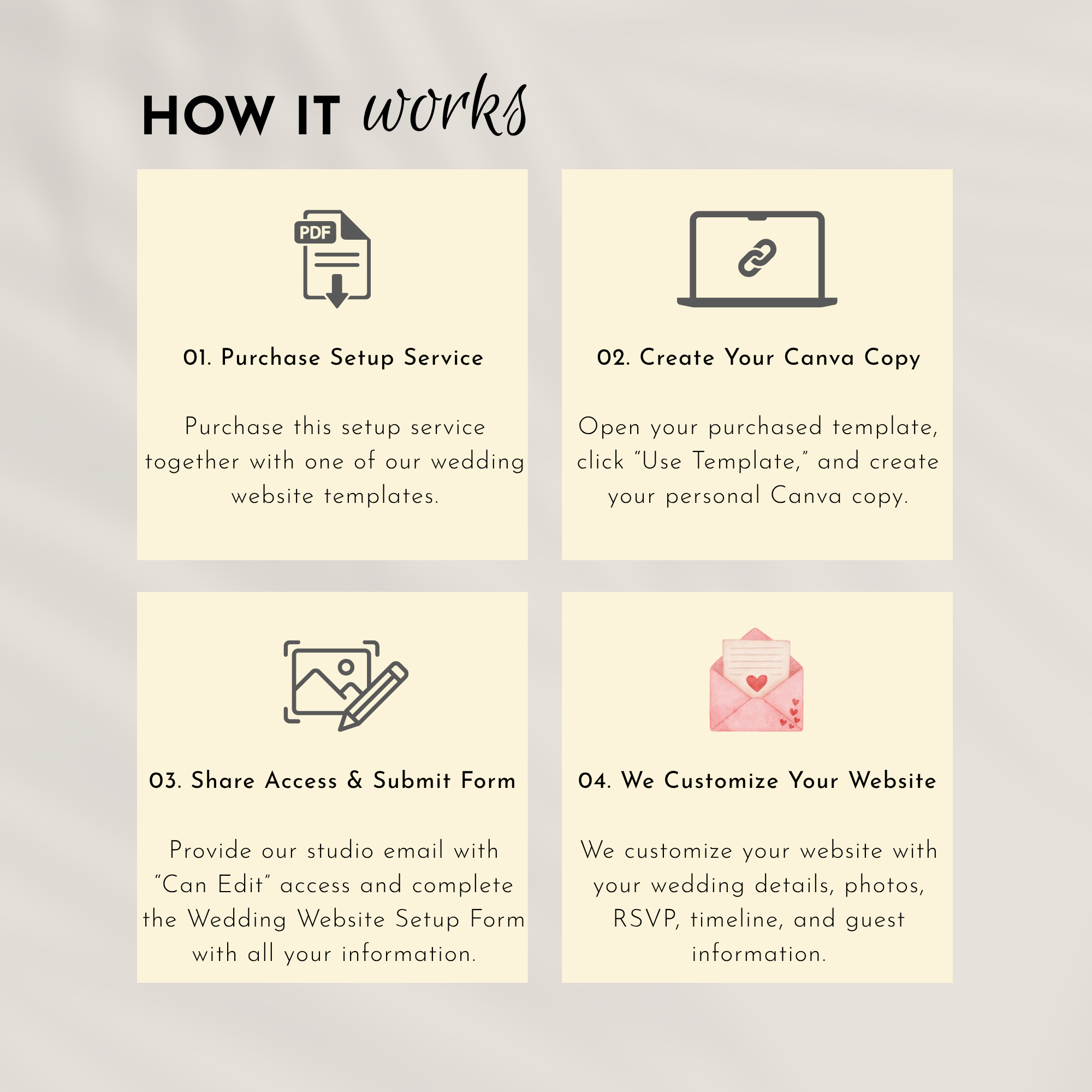 Wedding Website Setup Service | Personalized Canva Website
