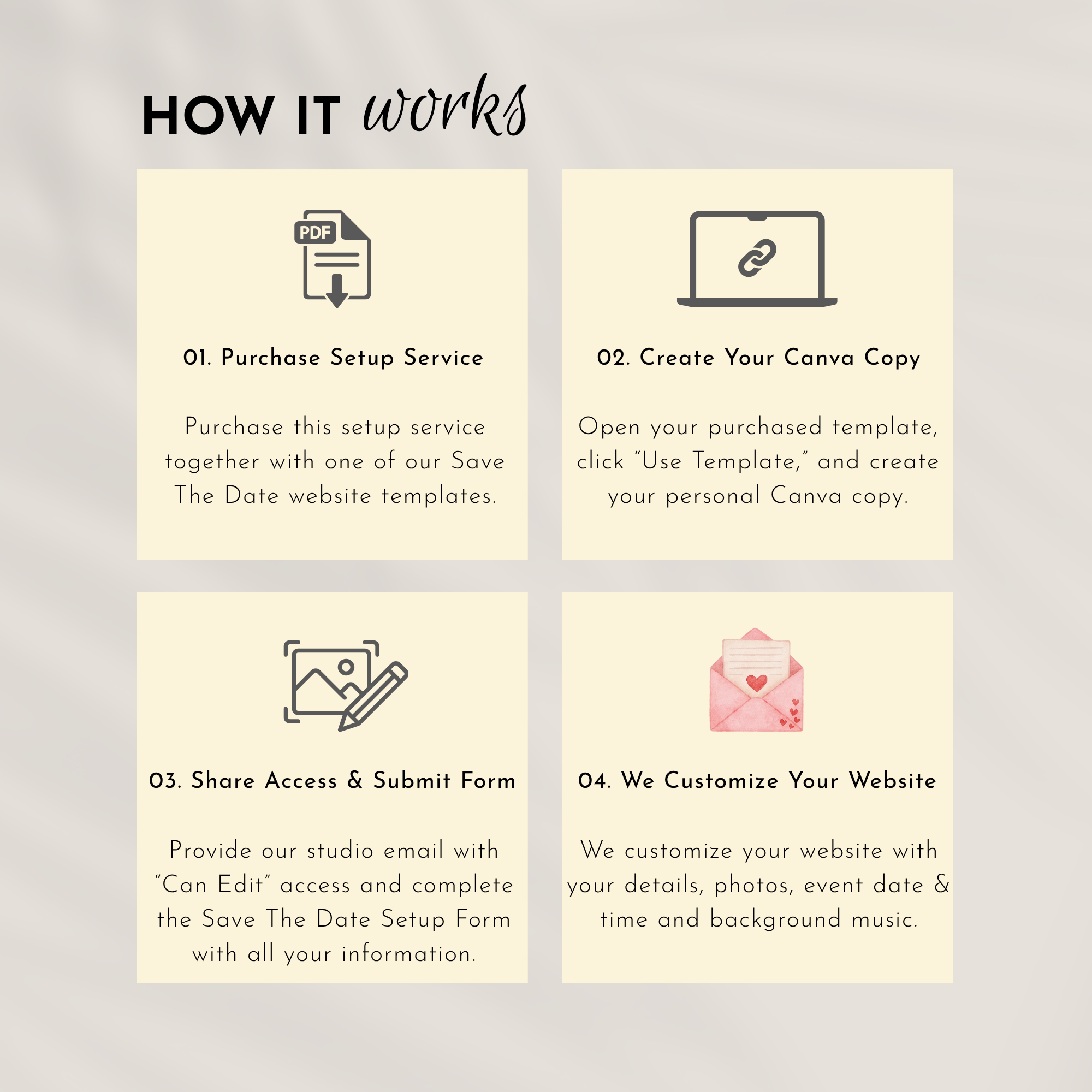 Save The Date Website Setup Service | Personalized Canva Website