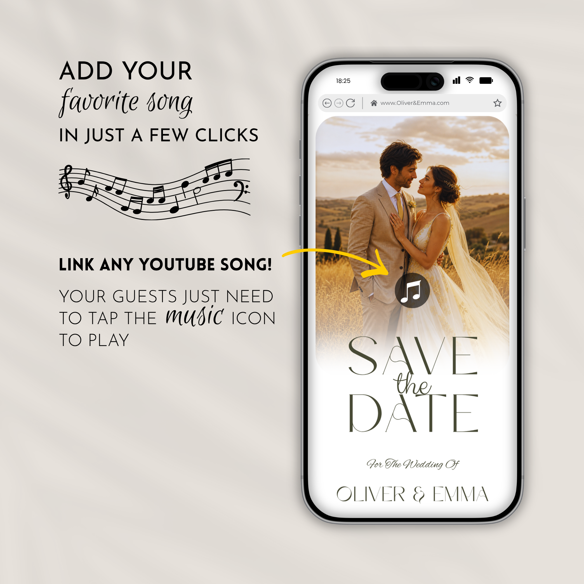 Canary Save the Date Website Template | Canva Template
