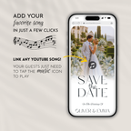 Pale Blue Save The Date Website Template | Canva Template