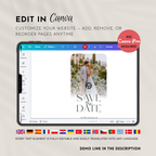 Pale Blue Save The Date Website Template | Canva Template