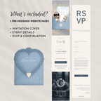 Dusty Blue Save the Date Website with RSVP