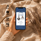 Navy Kids Save the Date Video Template | Editable Canva Wedding Invitation