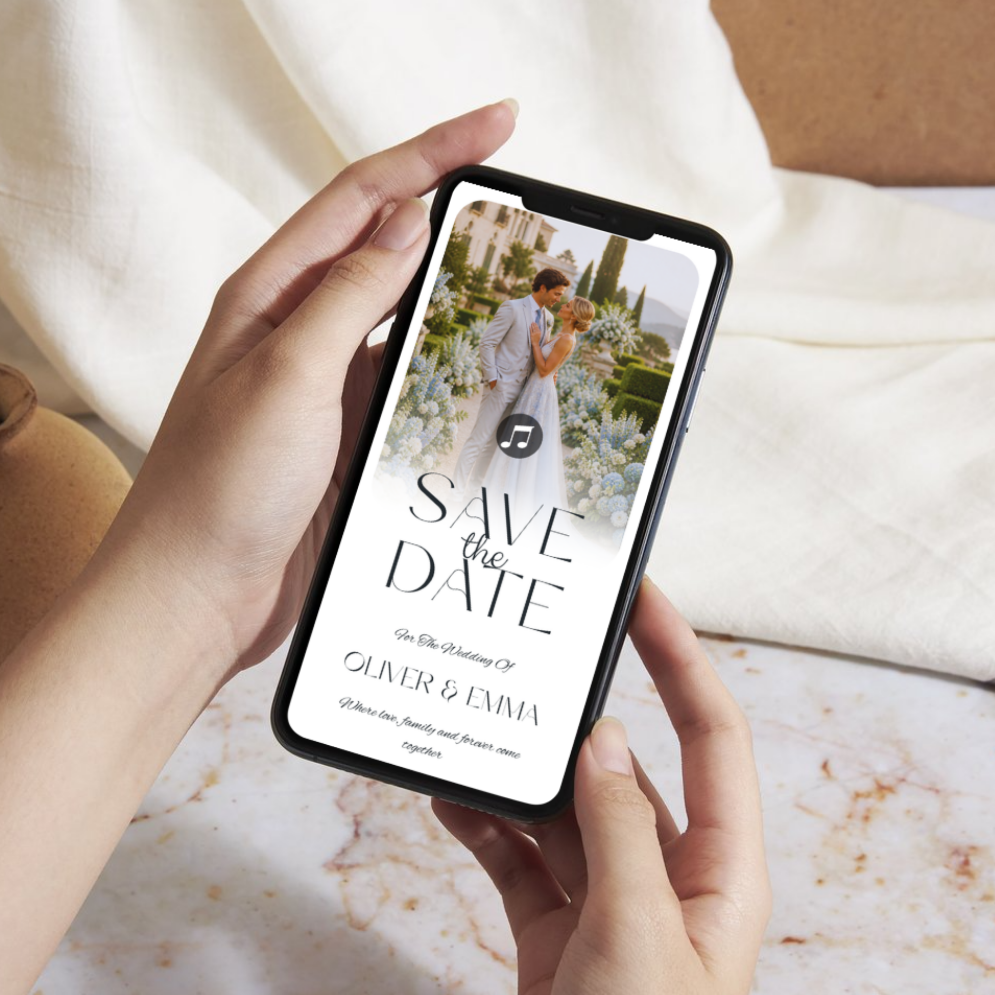 Pale Blue Save The Date Website Template | Canva Template